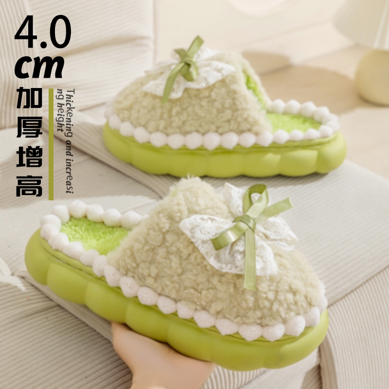 冬季厚底棉拖鞋居家外穿毛防滑毛绒月子棉鞋多规格