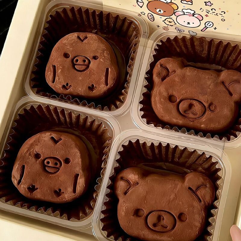 新款DIBAI软糯曲奇糕点卡通轻松熊手工现做开心果巧克力饼干面包