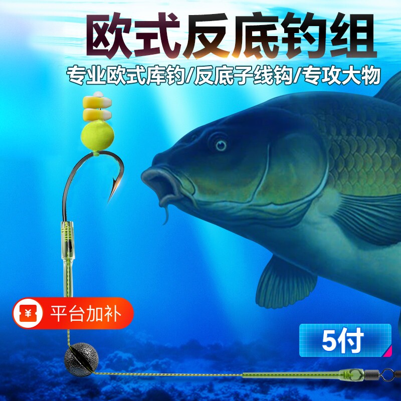 反底钓线组欧鲤钓组珠珠钓鱼海杆抛竿路亚鲤鱼返底鱼钩子线调漂