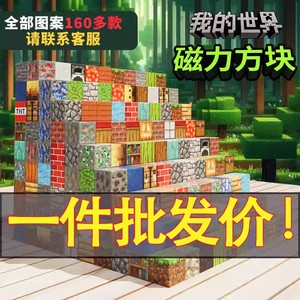 我的世界2024新款磁力方块磁性积木迷你全套周边儿童DIY拼装玩具8