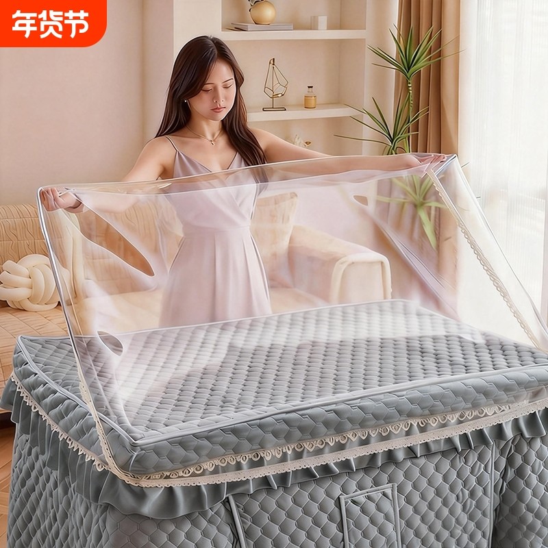 透明烤火桌罩套pvc正方形防油防水桌布长方形皮罩电炉罩桌垫包角,居家布艺,烤火罩,淘宝优惠券,粉丝福利购,淘宝优惠卷