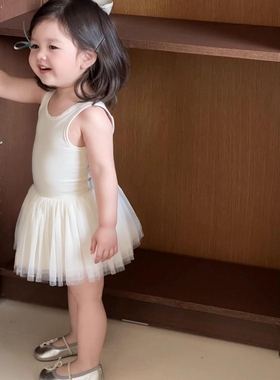 女宝夏季礼服白色网纱裙子女童连衣裙儿童装衣服公主裙短裙生日