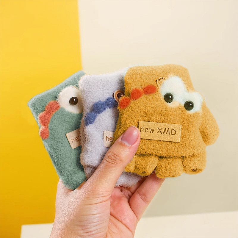 宝宝手套0-2岁秋冬季保暖男童婴儿半指分指露指女童幼儿童可爱萌