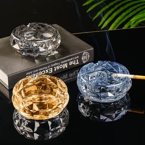 大号烟灰缸加厚玻璃颜色众多