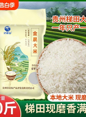 新大米10斤农家自种长粒香大米贵州梯田金晨大米煲仔饭家庭装当季