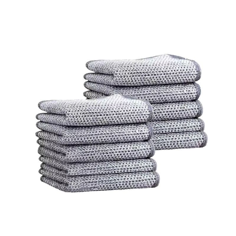 双层银丝清洁布网格抹布10张/20张