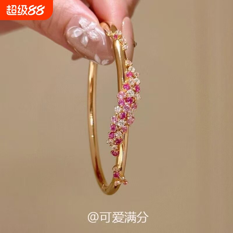 「蜜珠春语」波西米亚风彩色珠串缠绕手镯小众设计轻奢高级感手饰
