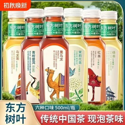 农夫山泉东方树叶茉莉花茶500ml青柑普洱陈皮白茶饮料绿茶茶饮