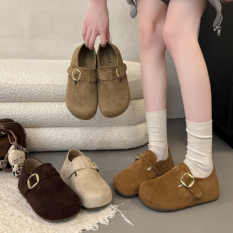 他她女孩全包内增高厚底勃肯鞋女2025秋季新款一脚蹬博肯鞋子时尚