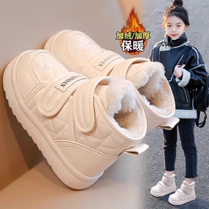 希斯猫女童雪地靴加绒加厚2024新款女孩软底防滑儿童保暖防水防滑