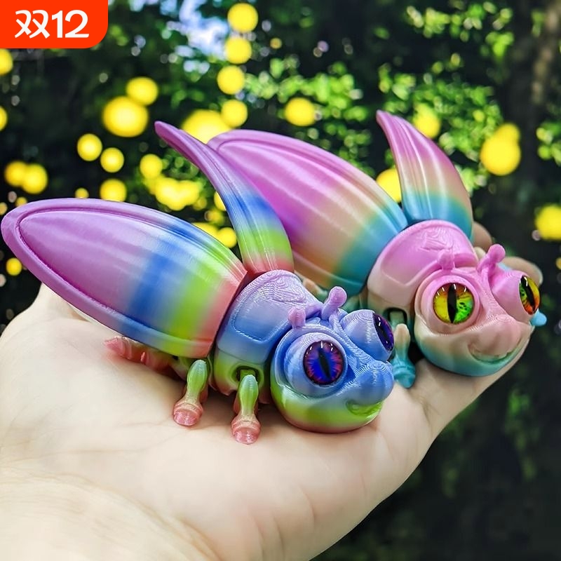 仿真动物夜光发光磁吸萤火虫3D打印摆摊地摊热卖模型手办玩具礼物