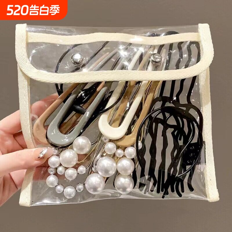 懒人盘发器发簪珍珠丸子头盘发工具u型插梳编发神器发夹发卡碎发