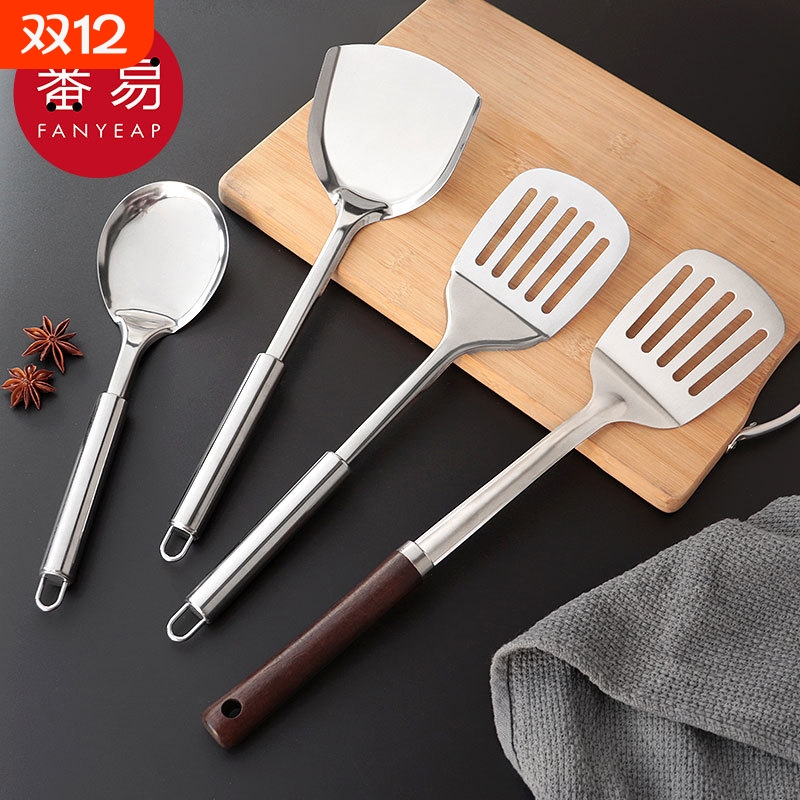 锅铲/不锈钢A1pf0-加厚铁铲家庭用厨房防烫炒菜炒勺煎铲漏勺厨