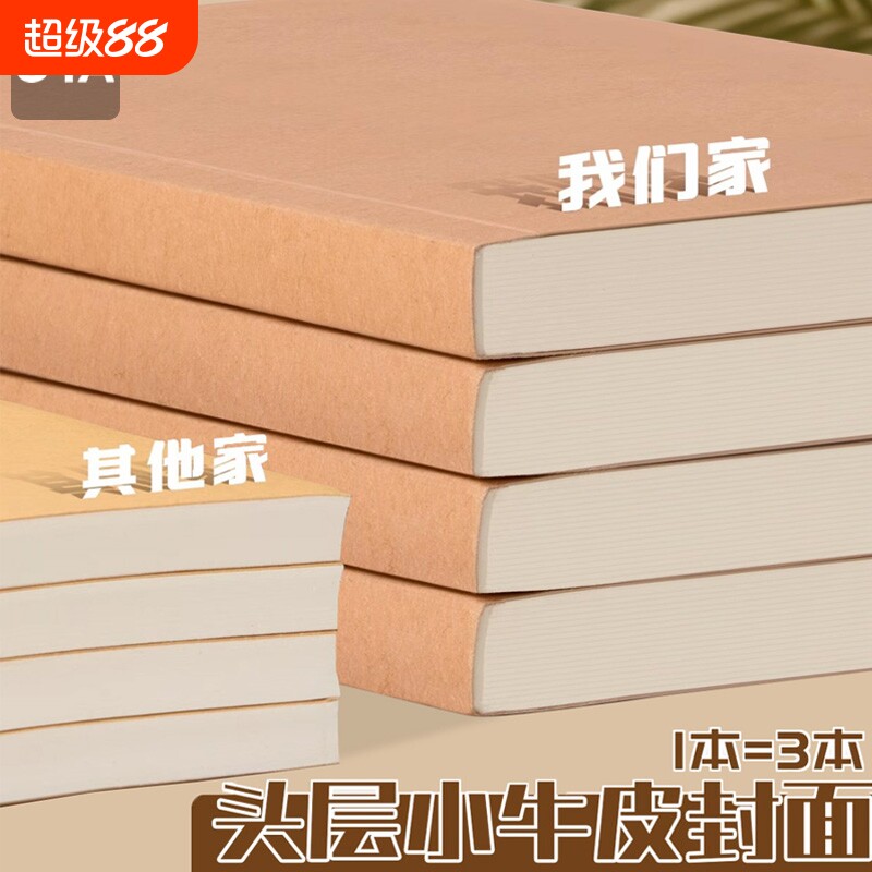 复古牛皮纸笔记本子空白本简约图片