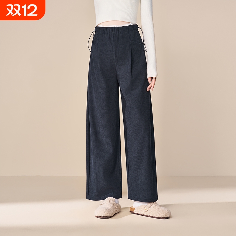 孕妇灯芯绒加厚阔腿裤冬