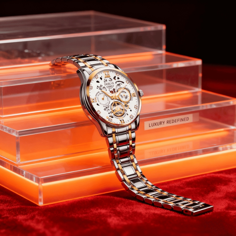 手表瑞士名表正品全自动机械风石英表商务高级感夜光防水时尚钢带