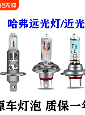适用于哈弗h6h2哈佛h1h3h4f7f5c30长城m4m2近光大灯灯泡改装远近