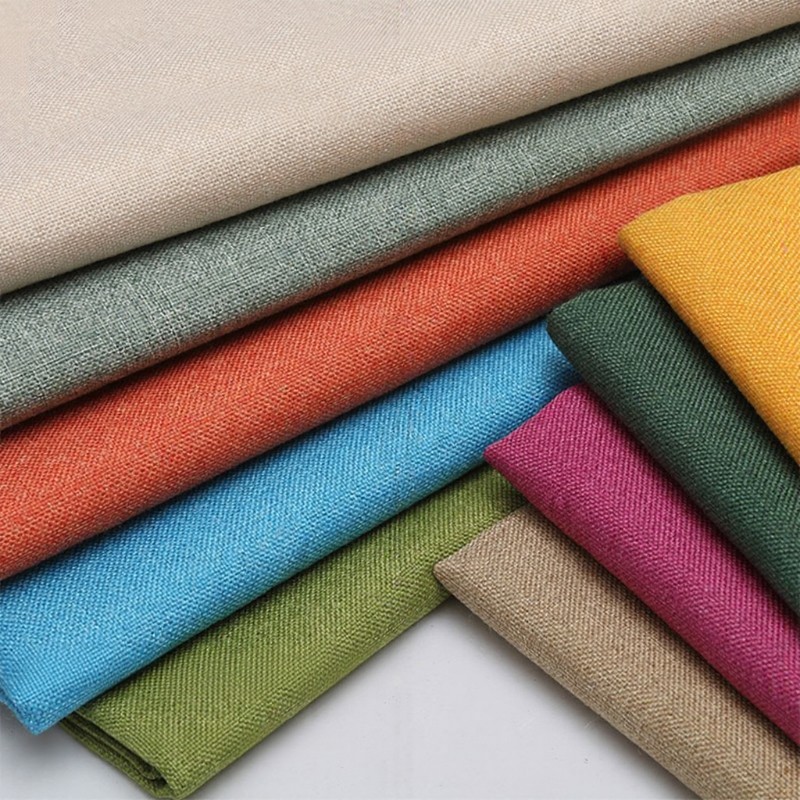 细麻布仿亚麻布料箱包束口袋软包棉麻面料抱枕坐垫沙发透气