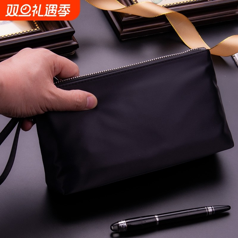 德国手包男款2025新款帆布手拿包男士钱包牛津布大容量手机包手挽