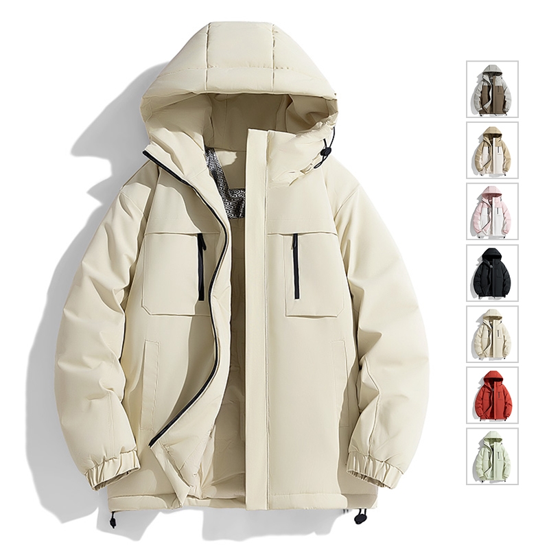 2025男士夹克外套连帽户外工装夹克冲锋衣防风防水秋季长袖外套男