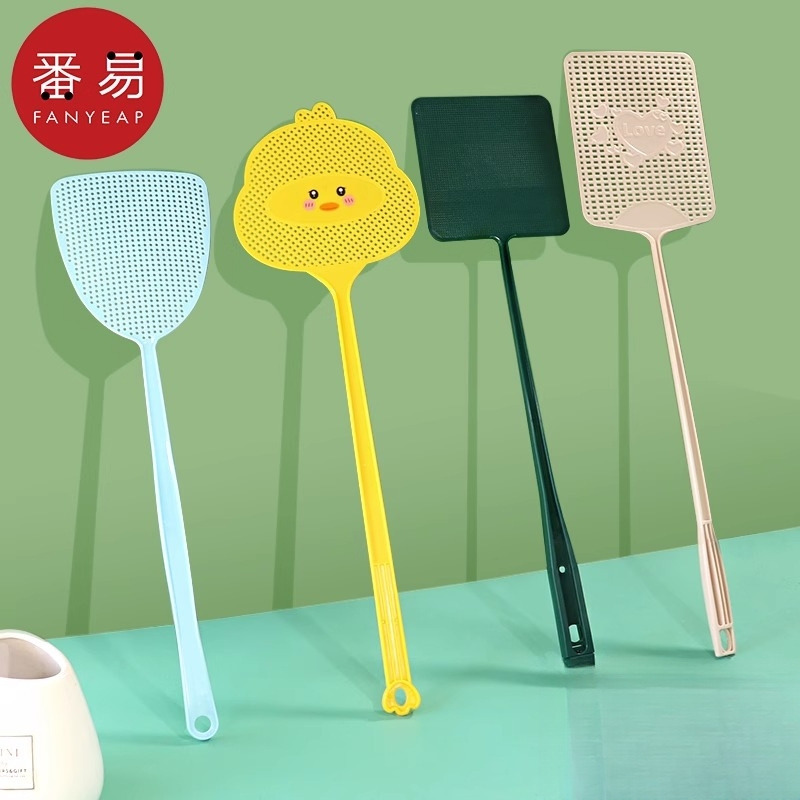 苍蝇拍A1pf0-塑料网面长柄打蚊子加大家用手动拍蚊虫苍蝇弹性