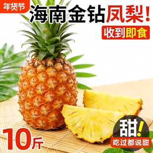 海南金钻凤梨新鲜水果当季芒果凤梨手撕菠萝特产脆甜大果应季整箱