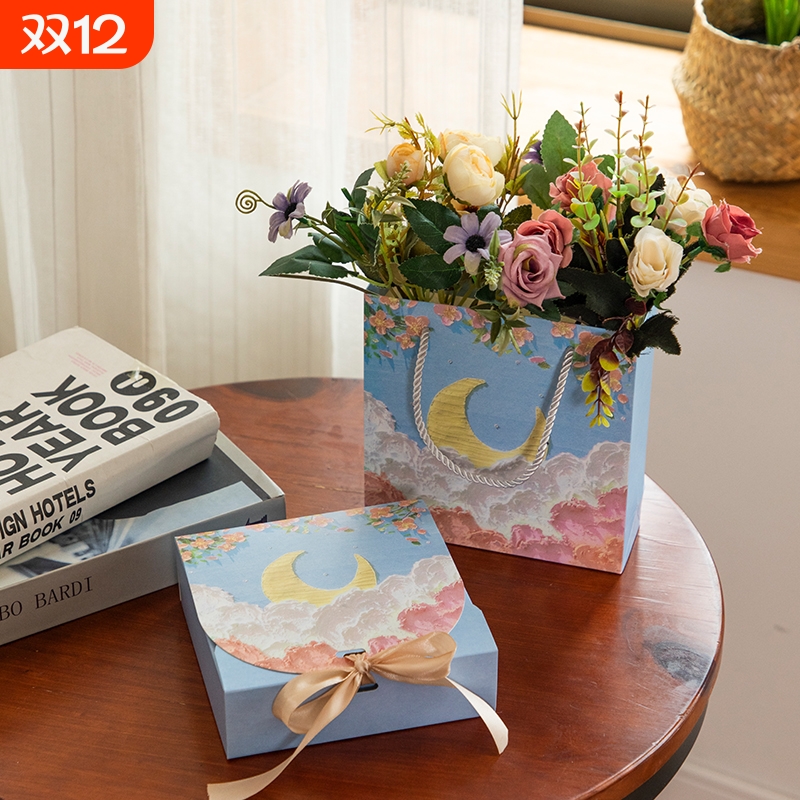 油画风礼物包装儿童节纸质礼物盒