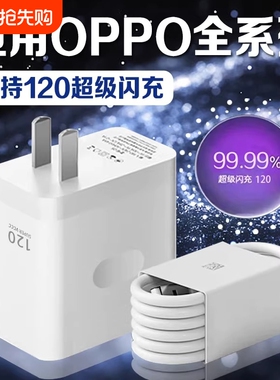 适用OPPO充电器120W超级闪充Reno8/9/10Pro/11/12/13手机findx5/6/7/8pro充电头oppoK10/11/12 80W充电器