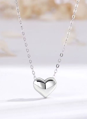 树人贵礼其他家爱心时尚项链足银990礼物闺蜜锁骨链银色简约