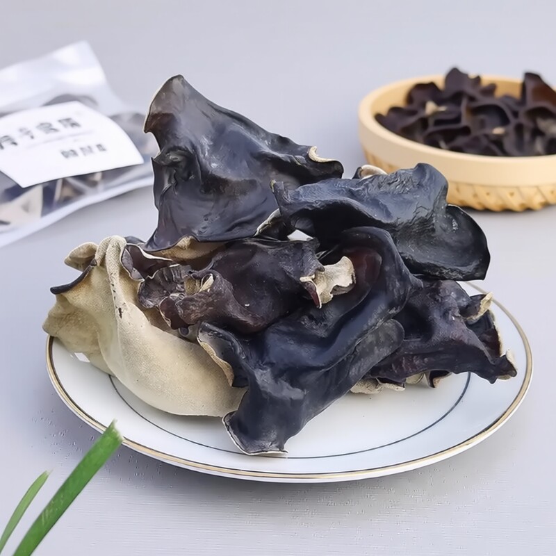 头茬毛木耳干货大木耳地耳脆木耳500g包邮厚木耳大片无根火锅食材