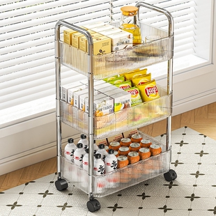 零食小推车置物架落地可移动多层收纳架客厅儿童玩具书架厨房书籍