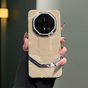 ins风雪山丝绒Mate60RS非凡大师手机壳pura70轻奢高档mate70pro mt60pro电镀拼接m40全包保护套 新款