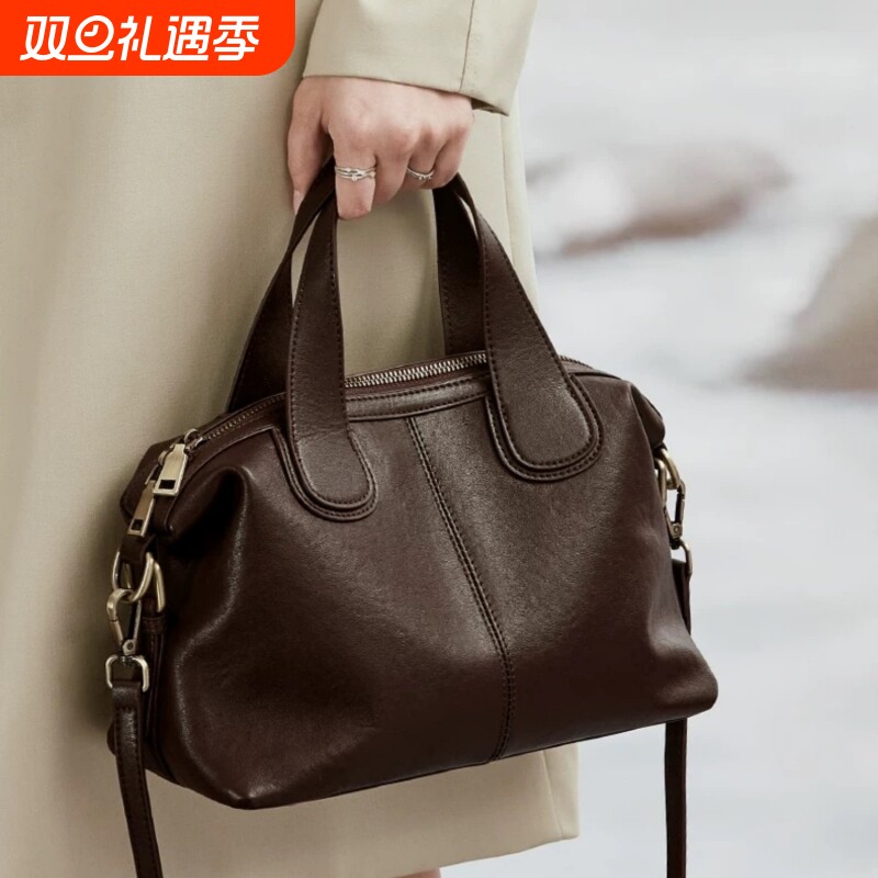 真皮包包女2025新款时尚女包中年妈妈包斜挎包头层牛皮女士手提包