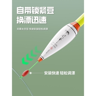奶嘴漂盘车冲钓浮漂咬钩变色夜光漂日夜两用溪流鱼漂走水专用鲜鱼