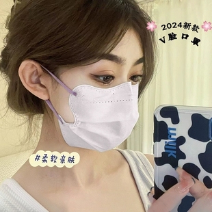 蝶形口罩2024新款 女高颜值秋冬网红3d显脸小一次性白色多规格