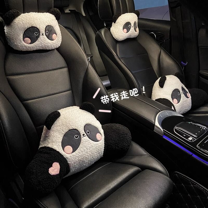 汽车头枕护颈枕腰靠护腰可爱卡通车载座椅靠枕车用颈椎枕车内装饰
