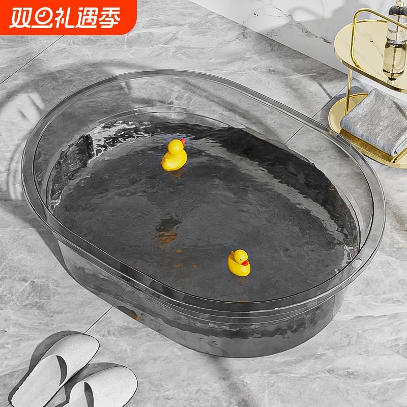 宝宝洗澡盆大号家用新生婴儿可坐躺加厚猫咪狗狗猫砂宠物长沐浴盆