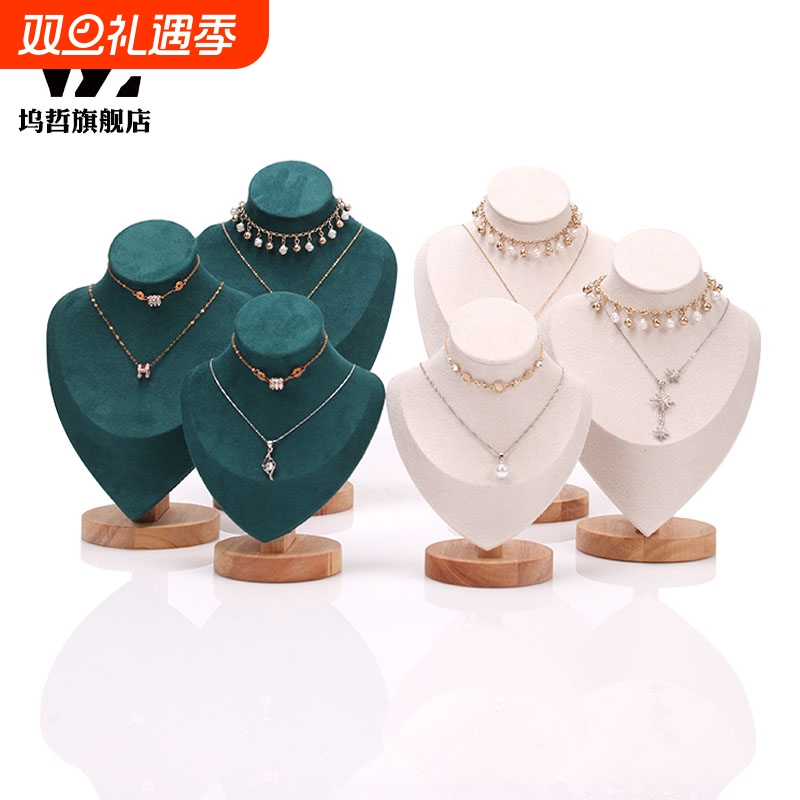 坞哲实木项链展示架工厂直销