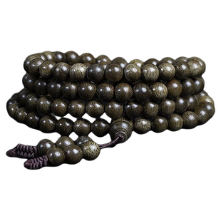 保真老料文莱沉香手串108颗沉香木手链佛珠真品文玩念珠收藏级