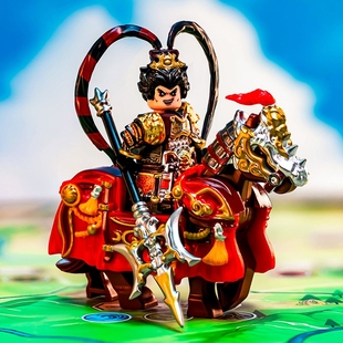 兼容乐高国潮玩具三国演义吕布赤兔马赵云第三方人仔拼装适用乐高