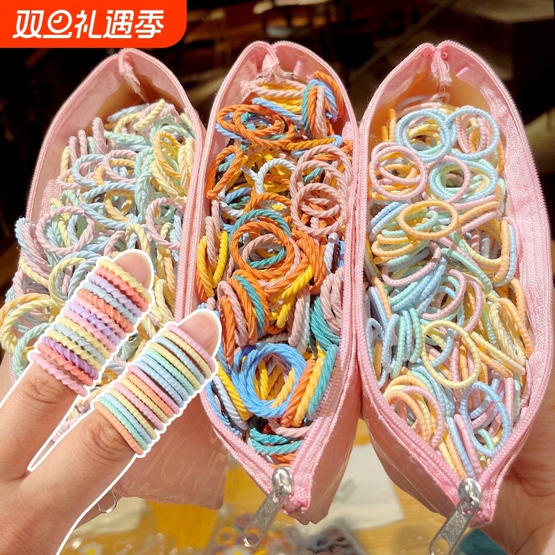 儿童宝宝皮筋不伤发小号扎小啾啾拇指发圈头饰婴儿女童头绳耐用