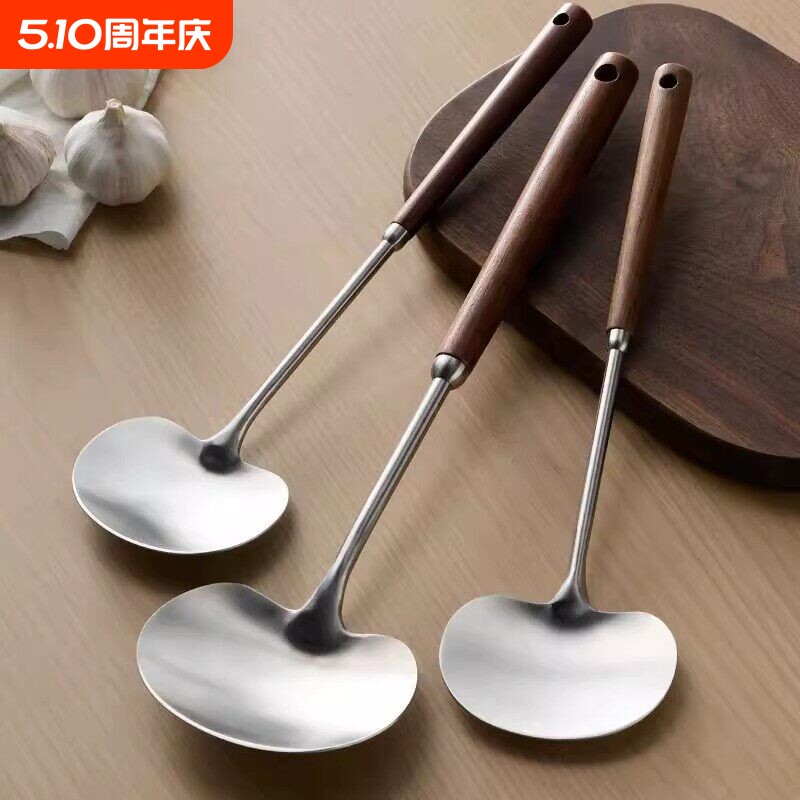 蘑菇铲不锈钢小锅铲家用炒勺铲不粘锅耐高温铁锅炒菜铲子防烫厨具