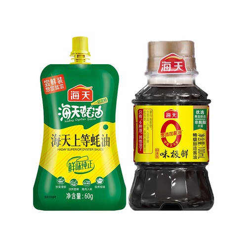 上等蚝油60g+味极鲜酱油100mL