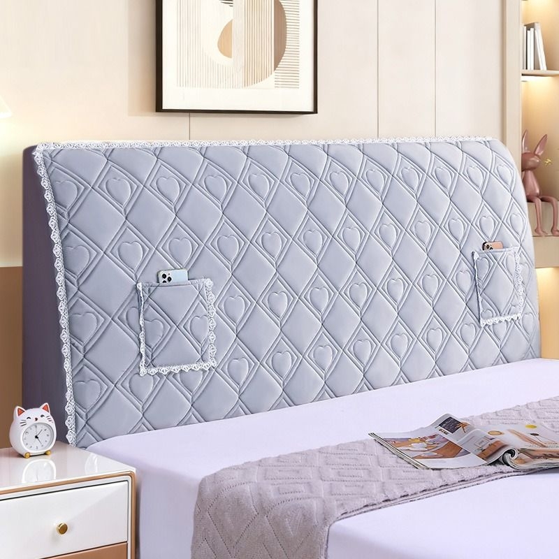 床头罩夹棉加厚全包床头套床头通用高档软包靠背防尘罩套牛奶绒