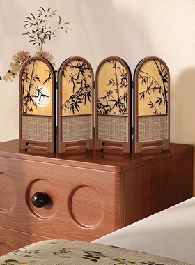 木质桌面摆台屏风摆件客厅装饰