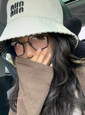 精致复古风！网红爆款防晒盆帽女字母印花时尚休闲渔夫帽四季可戴