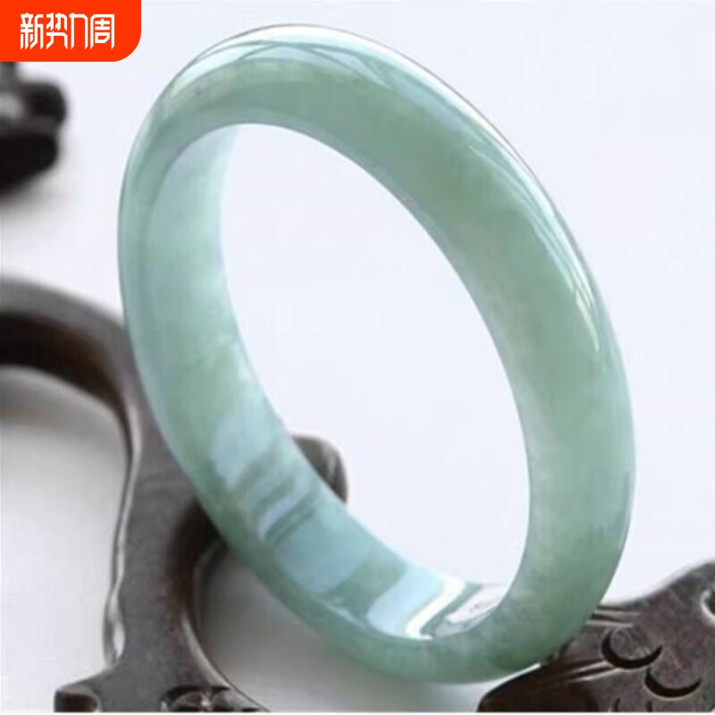 正品缅甸玉石a货真玉手镯女款玉石飘花贵州翠玉镯送妈妈女友礼物