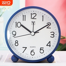 学生闹钟儿童学习静音钟表卧室小座钟台式床头闹表定时管家高颜值