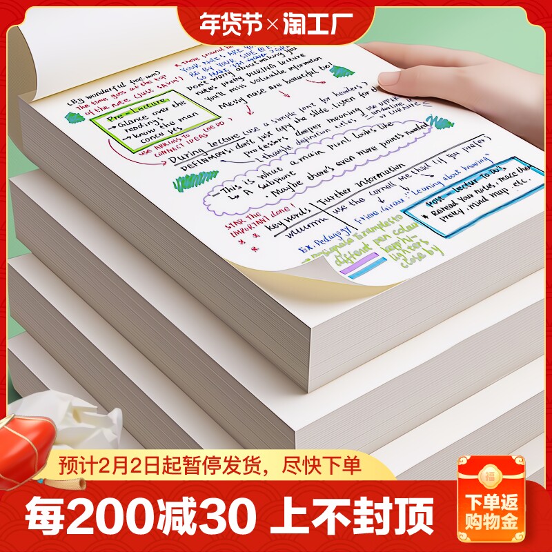 대학원 입학 시험 특수 계산 파피루스 종이 두꺼운 수평 그리드를 위한 빈 초안 책이 있는 대학생 및 고등학교용 A4 초안 용지