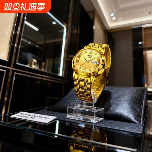 全自动男表手表男款机械风全自动防水数字双日历防水腕表男高级感